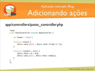 CakePHP - Aprendendo a fazer o primeiro bolo