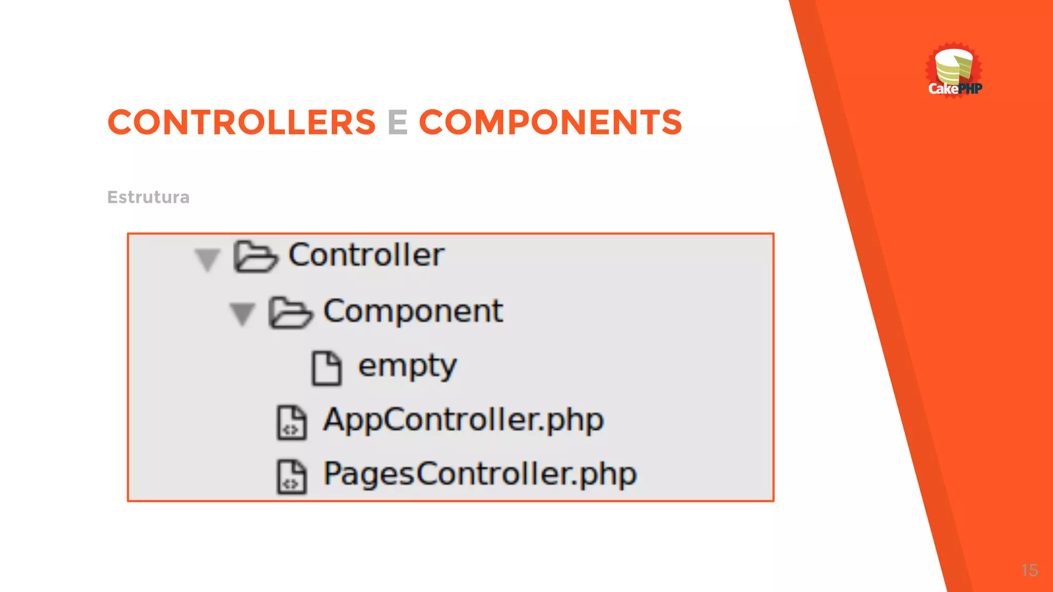 Estrutura
CONTROLLERS E COMPONENTS
15
 