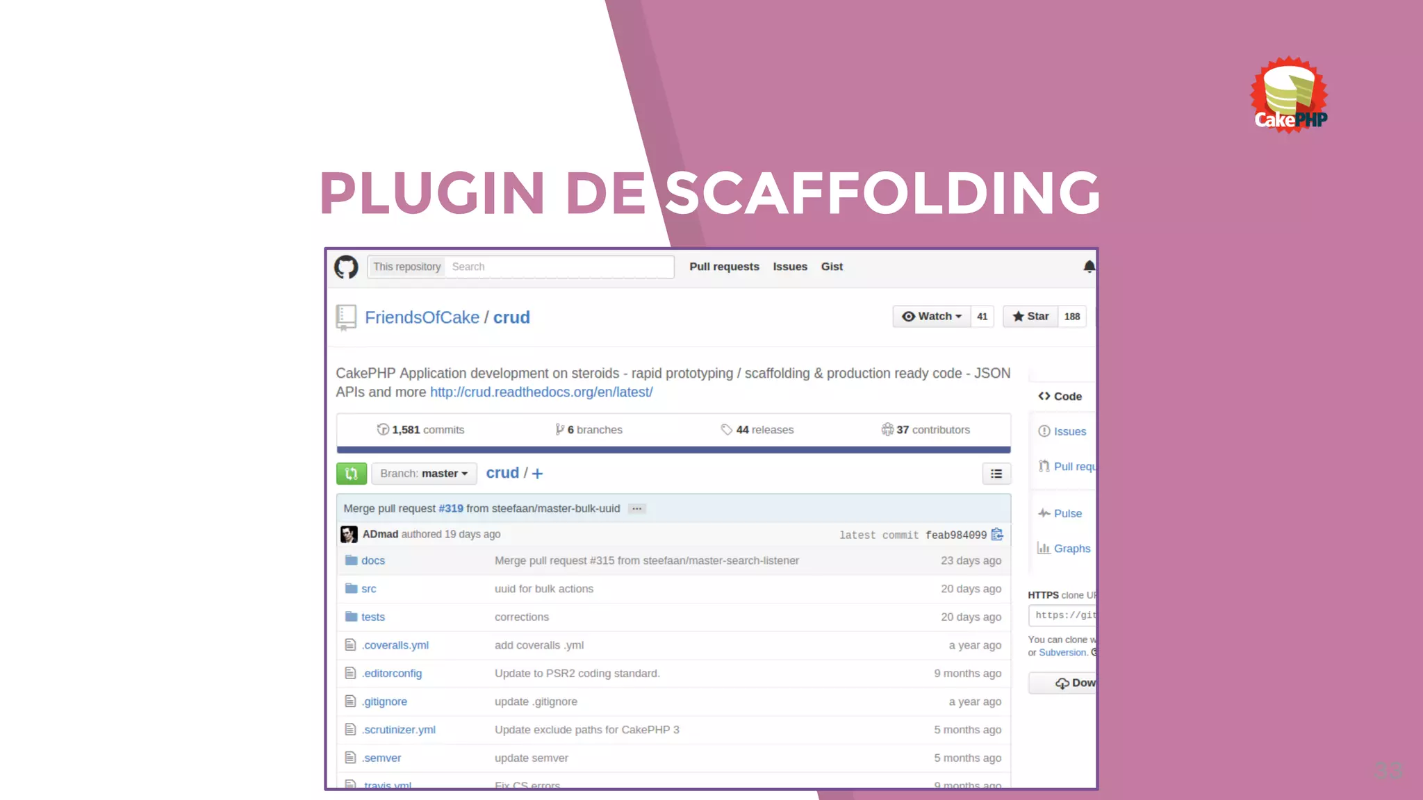 PLUGIN DE SCAFFOLDING
33
 