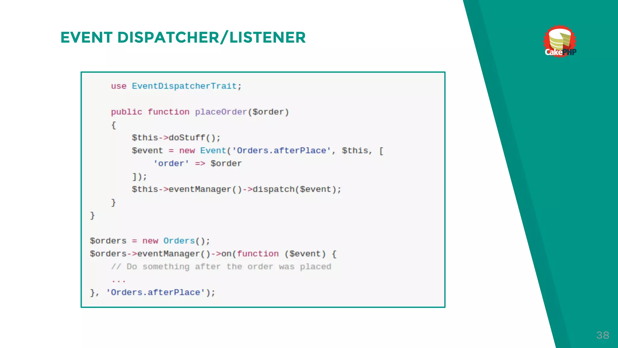 EVENT DISPATCHER/LISTENER
38
 
