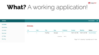 What? A working application!
 
