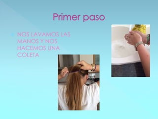  NOS LAVAMOS LAS
MANOS Y NOS
HACEMOS UNA
COLETA