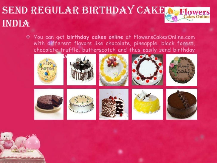 Send different types of cakes to india