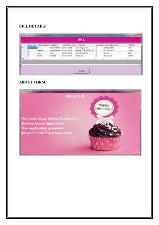 BILL DETAILS
ABOUT FORM
 