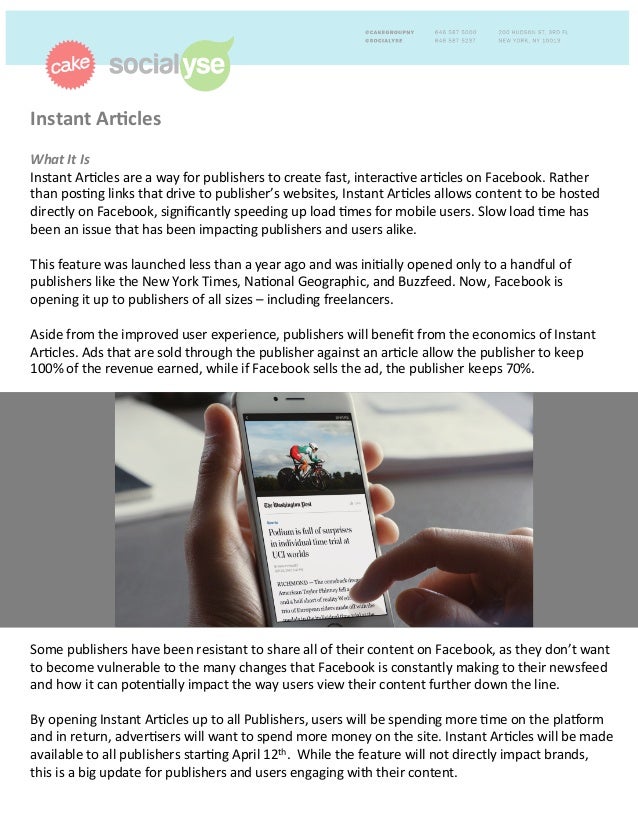 Cake & Socialyse February 2016 Facebook Updates