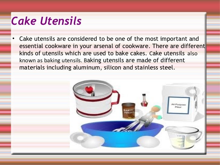 Cake Utensils And Equipments
