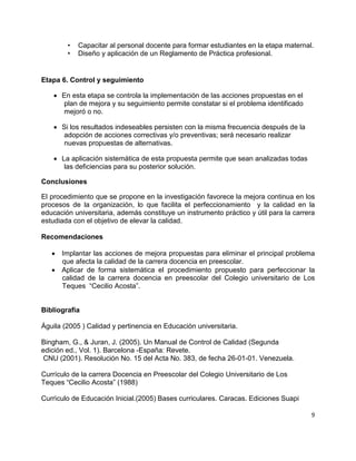 PONENCIAS DEL EJE TEMÁTICO: CALIDAD Y ACREDITACIÓN EN LA EDUCACIÓN SUPERIOR