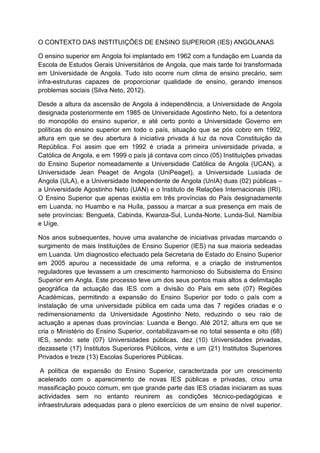 PONENCIAS DEL EJE TEMÁTICO: CALIDAD Y ACREDITACIÓN EN LA EDUCACIÓN SUPERIOR