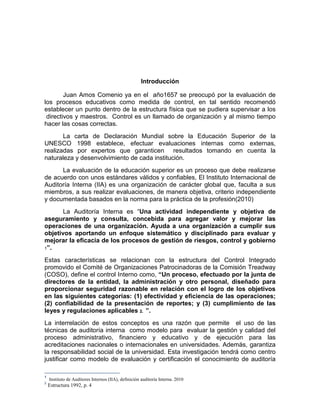 PONENCIAS DEL EJE TEMÁTICO: CALIDAD Y ACREDITACIÓN EN LA EDUCACIÓN SUPERIOR