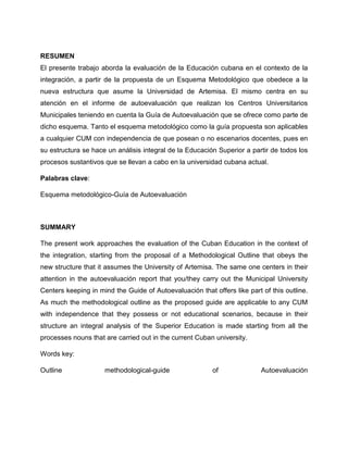 PONENCIAS DEL EJE TEMÁTICO: CALIDAD Y ACREDITACIÓN EN LA EDUCACIÓN SUPERIOR