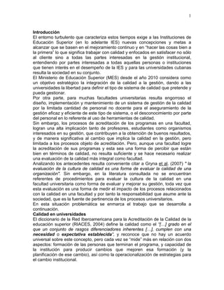 PONENCIAS DEL EJE TEMÁTICO: CALIDAD Y ACREDITACIÓN EN LA EDUCACIÓN SUPERIOR