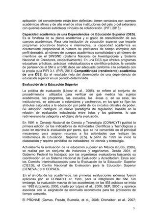PONENCIAS DEL EJE TEMÁTICO: CALIDAD Y ACREDITACIÓN EN LA EDUCACIÓN SUPERIOR