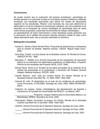PONENCIAS DEL EJE TEMÁTICO: CALIDAD Y ACREDITACIÓN EN LA EDUCACIÓN SUPERIOR