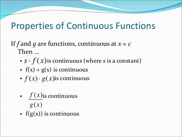 Continuity of a Function