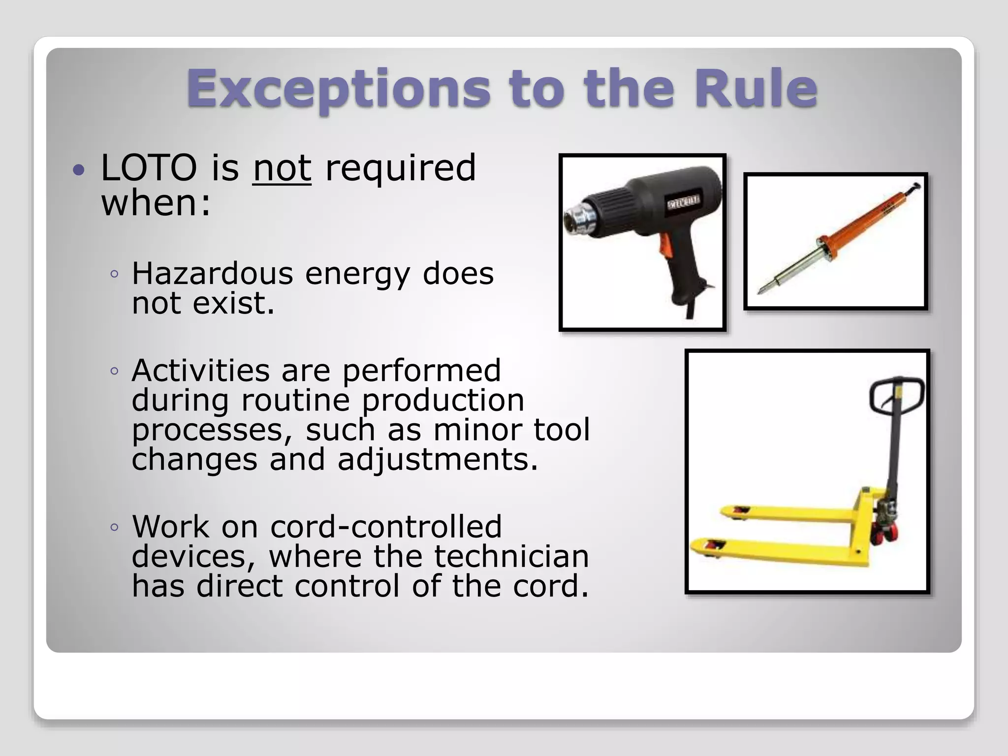 Lock-Out Tag-Out (LOTO) Training | PPTX