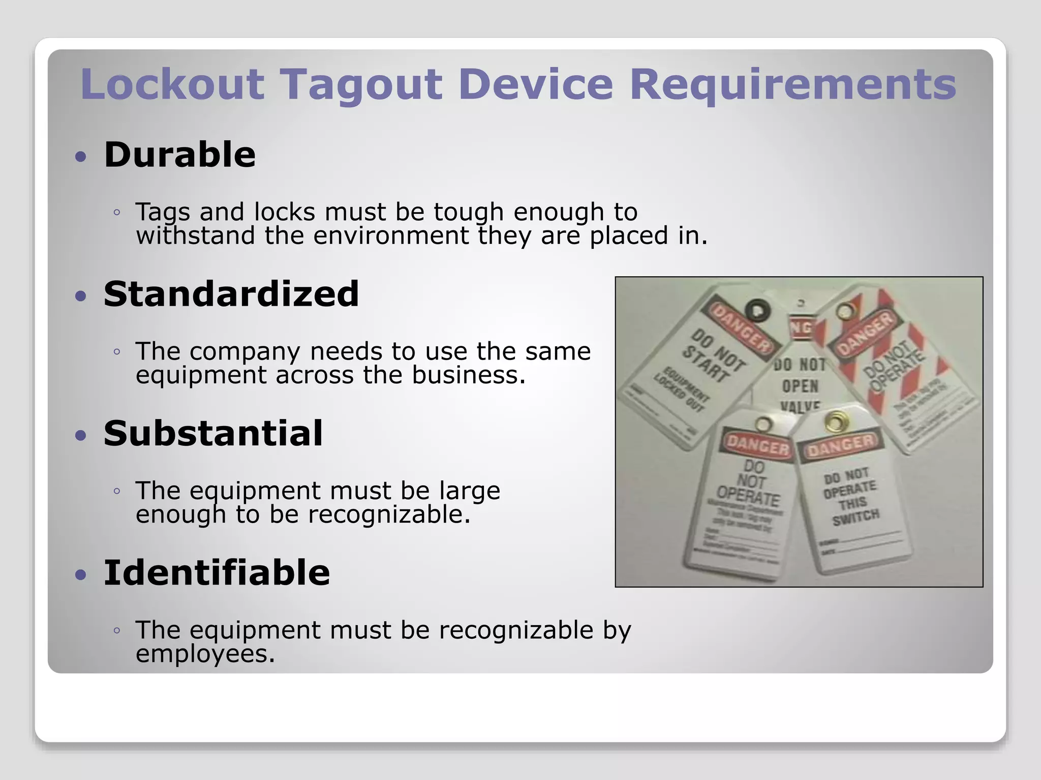 Lock-Out Tag-Out (LOTO) Training | PPTX