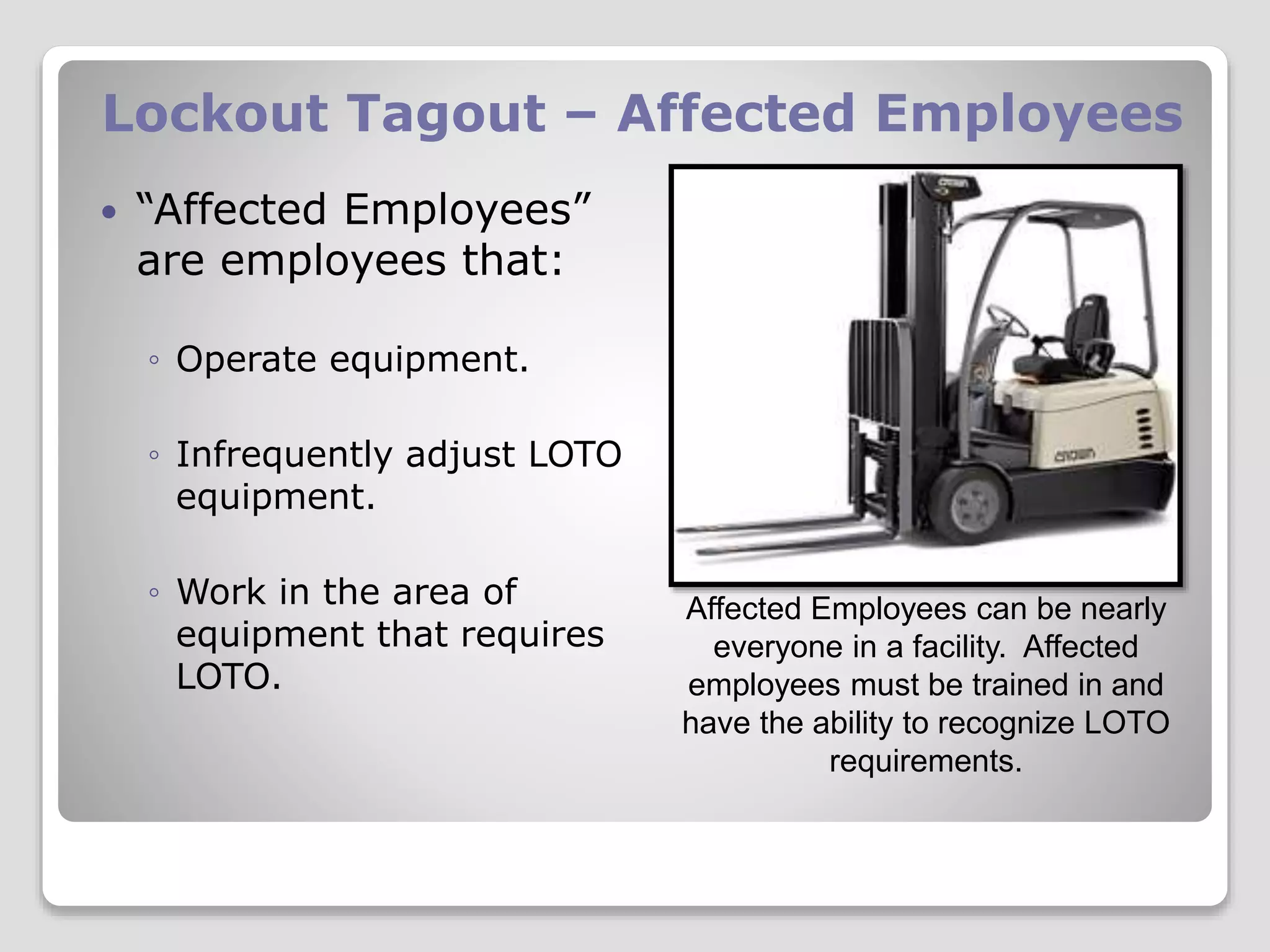 Lock-Out Tag-Out (LOTO) Training | PPTX