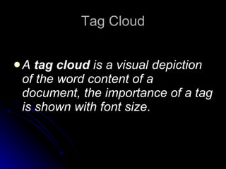 Word Clouds and Tag Cloud for Learning | PPT