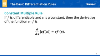 Basic Calculus Basic Differentiation Rules | PPTX