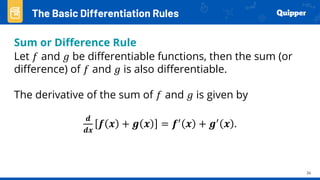 Basic Calculus Basic Differentiation Rules | PPTX