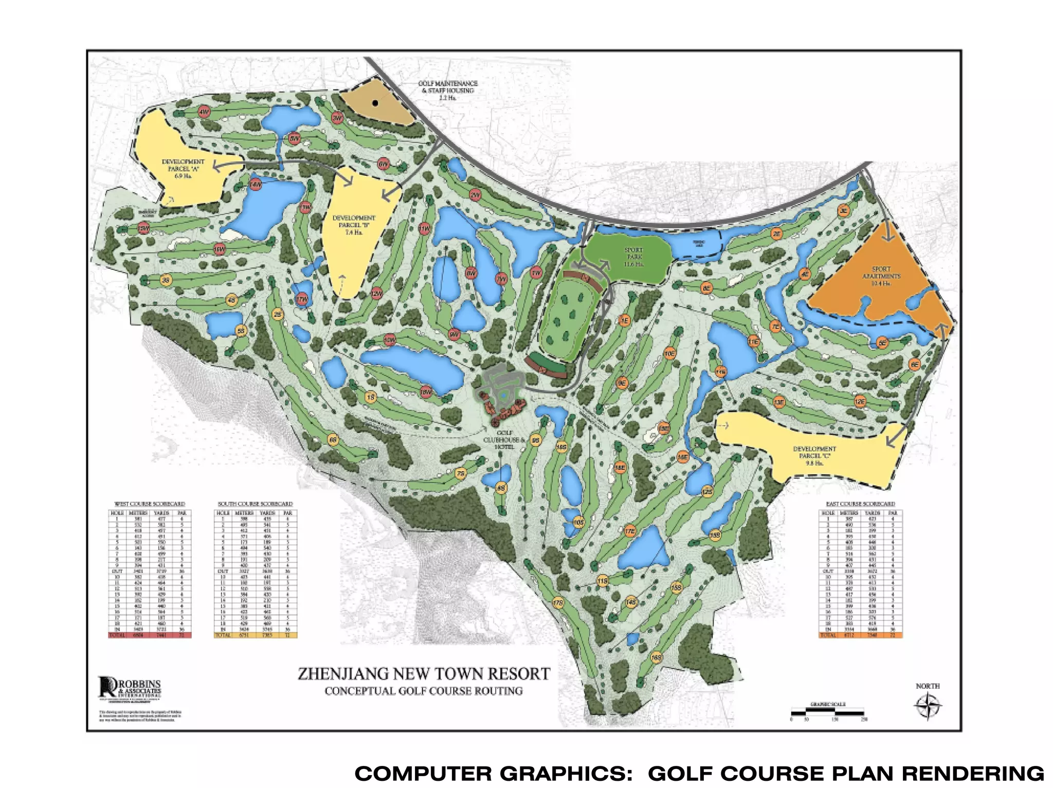 COMPUTER GRAPHICS: GOLF COURSE PLAN RENDERING
 
