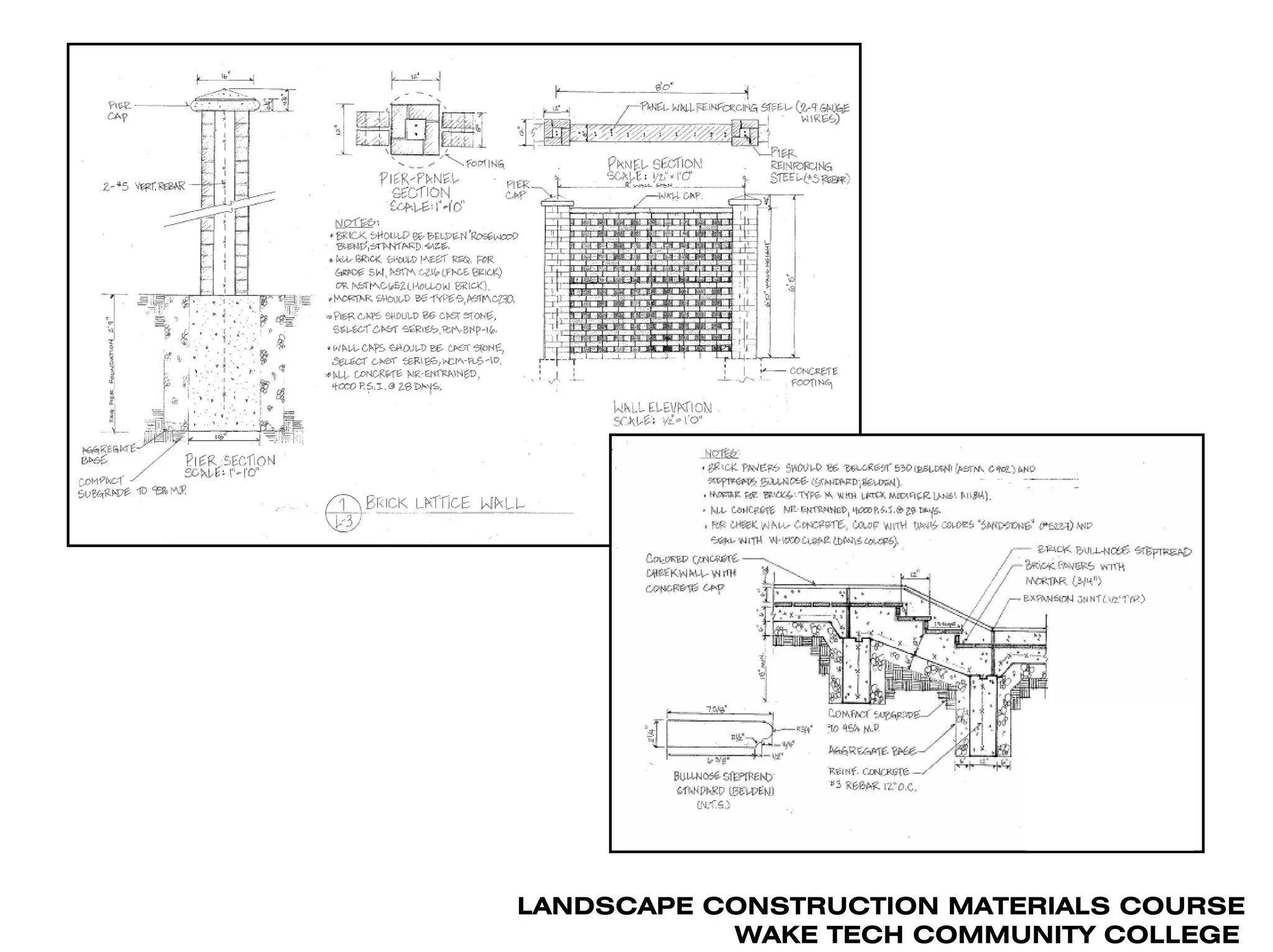 LANDSCAPE CONSTRUCTION MATERIALS COURSE
           WAKE TECH COMMUNITY COLLEGE
 