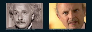 Albert Einstein, German scientist and mathematician, XX century   Claudio Pinter, General Manager, Almax Mori s.r.l.
 