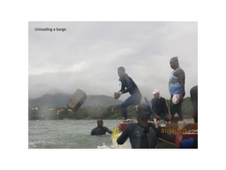 Unloading a barge
 