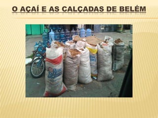O AÇAÍ E AS CALÇADAS DE BELÉM
 