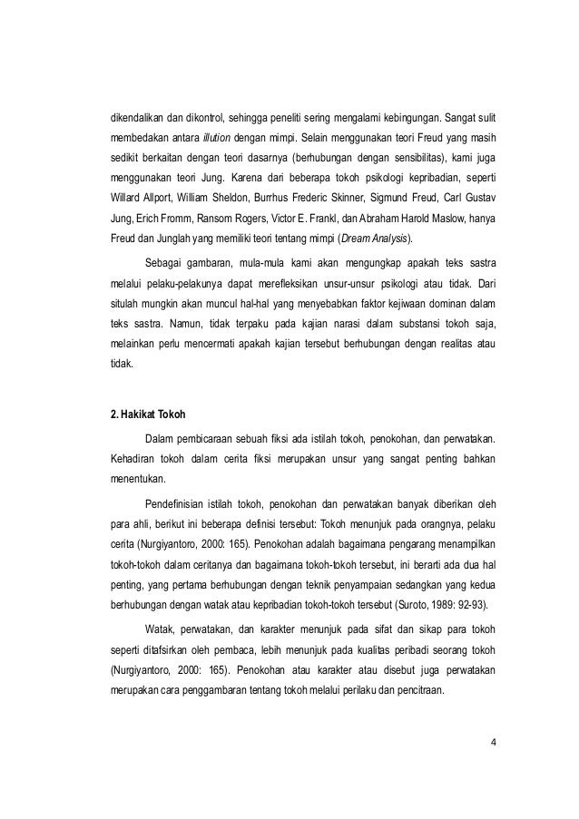 Psikologi Sastra Novel Cala Ibi