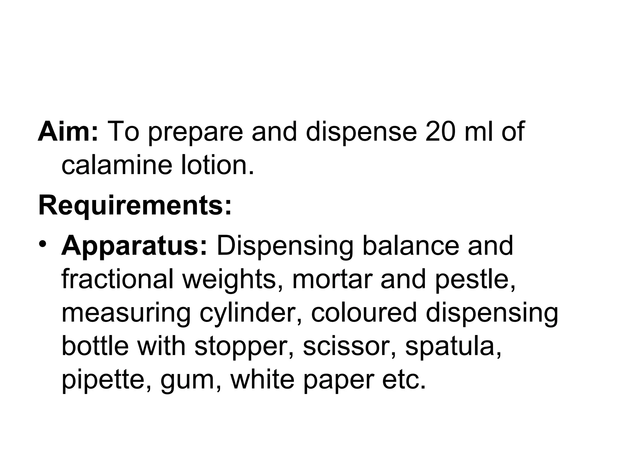 Calamine lotion | PPT