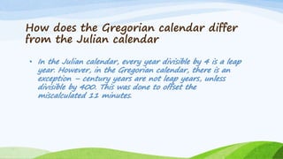 Do you know these interesting facts about calendars? | ppt
