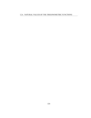 12.4. NATURAL VALUES OF THE TRIGONOMETRIC FUNCTIONS




                          324
 