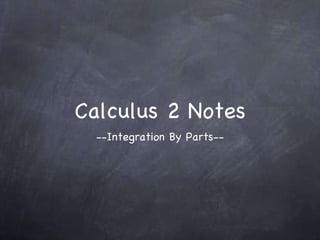 Calculus 2 Notes ,[object Object]