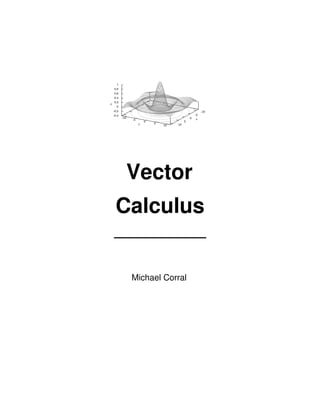 -10
-5
0
5
10
-10
-5
0
5
10
-0.4
-0.2
0
0.2
0.4
0.6
0.8
1
z
x
y
z
Vector
Calculus
Michael Corral
 