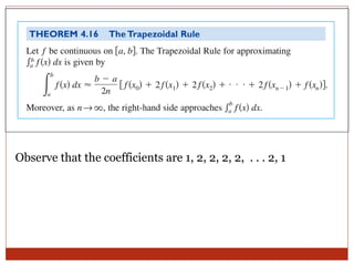 Observe that the coefficients are 1, 2, 2, 2, 2,  . . . 2, 1 