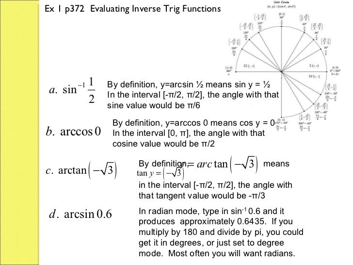 trig inverse multiplicative Calc 5.6 trig inverse multiplicative Calc 5.6