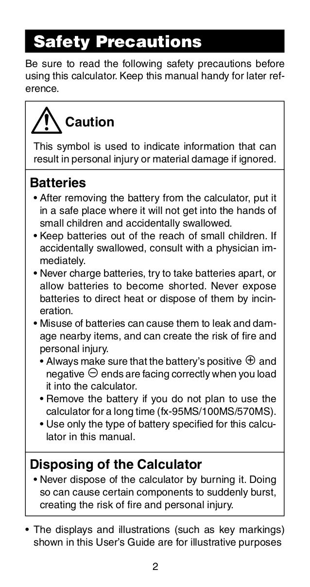 Casio Calculator Manual Fx 991ms - 