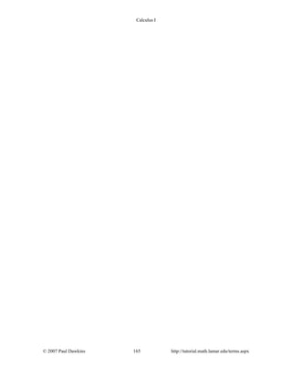 Calculus I
© 2007 Paul Dawkins 165 http://tutorial.math.lamar.edu/terms.aspx
 
