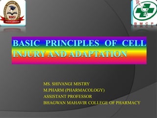 MS. SHIVANGI MISTRY
M.PHARM (PHARMACOLOGY)
ASSISTANT PROFESSOR
BHAGWAN MAHAVIR COLLEGE OF PHARMACY
 