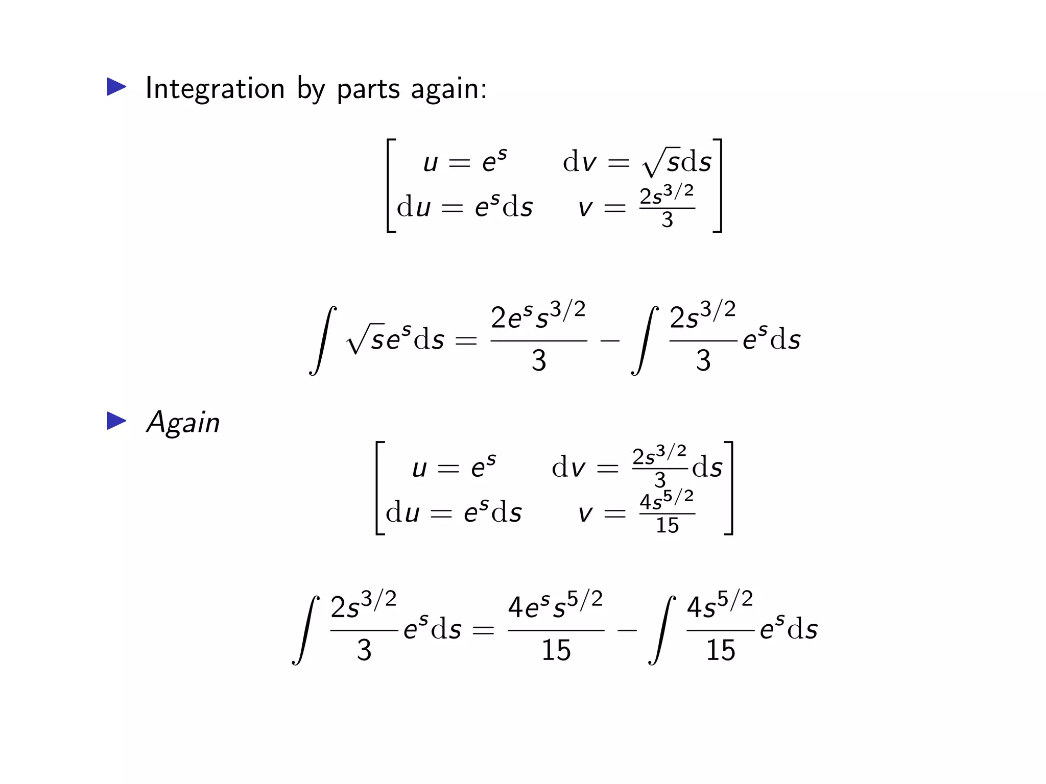 Example 5
2/3
(a) We know
cos x =
∞
X
n=0
(−1)n x2n
(2n)!
for all values of x. So multiplying both sides by x we have
x cos x = x
∞
X
n=0
(−1)n x2n
(2n)!
=
∞
X
n=0
(−1)n x2n+1
(2n)!
for all x
 