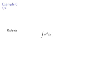 ▶ Using Taylor’s inequality and theorem 10 we can prove that
sin x, cos x, ln (x + 1), 1
1−x , and tan−1 x are equal to their
Maclaurin series as well.
▶ Notice that for ex , sin x, cos x, ln (x + 1), and 1
1−x we can
write a formula for f (n)(0) fairly easily using the cyclical or
predictable nature of their derivatives.
sin x → cos x → − sin x → − cos x → sin x
cos x → − sin x → − cos x → sin x → cos x
ex
→ ex
→ ex
→ ex
→ . . .
ln (x + 1) →
1
x + 1
→ −
1
(x + 1)2
→
2
(x + 1)3
→ −
3 · 2
(x + 1)4
→ . . .
1
1 − x
→
1
(1 − x)2
→
2
(1 − x)3
→
3 · 2
(1 − x)4
→ . . .
 