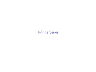 Infinite Series
 