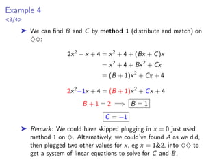 Case II: Repeated Linear Factors
 