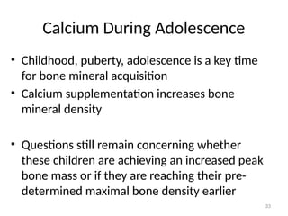 calcium in human body and its nutrient needs | PPTX