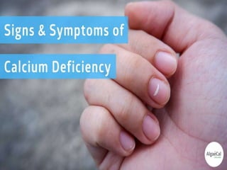 Calcium Difficiency Calcium biochemical role, rda and deficiency | PPTX