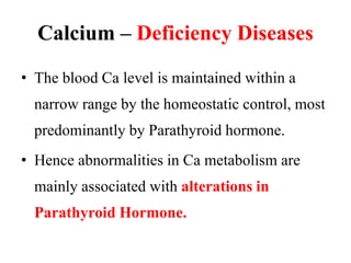 Calcium biochemical role, rda and deficiency | PPTX