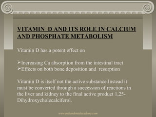 Calcium and phosphorus metabolism /dental courses