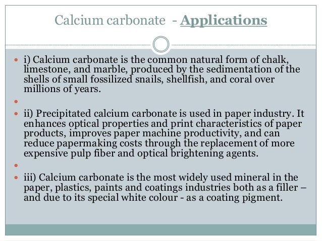 calcium carbonate uses