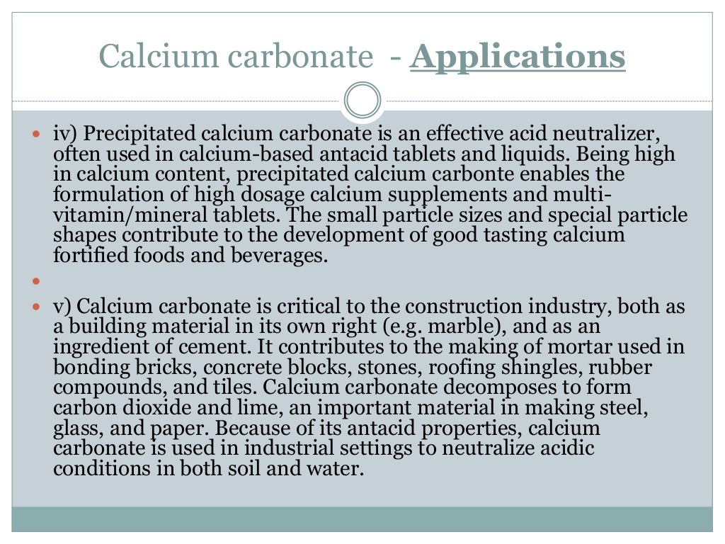 is calcium carbonate toxic